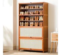 Baodiale Grand Meuble à Chaussures en Bambou - Range-Chaussures Peu encombrant avec Placard à Chaussures pour Couloir, entrée et Chambre - Optimisez et désencombrez Votre Maison efficacement