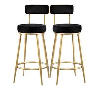 Baodiale Lot de 2 tabourets de Bar en Velours pour Cuisine, Hauteur du siège de 25,6 Pouces, tabourets de comptoir pour Petit-déjeuner, chaises de comptoir pour îlot de Cuisine, Restaurant, pub