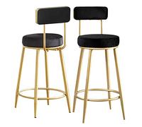 Baodiale Lot de 2 tabourets de Bar Hauts rembourrés en Velours avec Dossier pour comptoir de Cuisine à Domicile, 25,6'' H,
