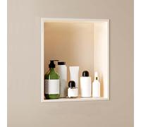 Baodiale Niche de Douche encastrée étanche en Acier Inoxydable, étagère Murale prête à carreler pour Salle de Bain, Rangement de Chambre, Porte-shampoing et Papier Toilette