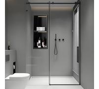 Baodiale Niche de Douche encastrée Moderne Noir Mat, Niche Murale de Salle de Bain en Acier Inoxydable 304, étagère de Rangement de Douche for Salle de Bain contemporaine et rénovation de Cuisine