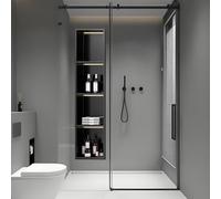 Baodiale Niche de Douche encastrée Moderne Noir Mat, Niche Murale de Salle de Bain en Acier Inoxydable 304, étagère de Rangement de Douche for Salle de Bain contemporaine et rénovation de Cuisine