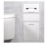 Baodiale Niche de Douche Murale en Acier Inoxydable avec Porte, étagère de Rangement encastrée et Porte-Papier Toilette pour Salle de Bain, hôtel ou Maison. Dimensions : 67 x 30 x 14 cm. Finition