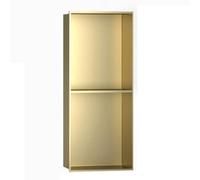 Baodiale Niche de Douche Murale pour Salle de Bain 70 x 28 cm 124 cm étagères Doubles en Acier Inoxydable encastrée sans Joint étanche