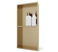 Baodiale Niche Murale de Douche encastrée à 2 Niveaux, en Acier Inoxydable, avec Double étagère, idéale pour la rénovation de Salle de Bain. Installation Facile.