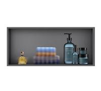 Baodiale Niche Murale de Douche étanche encastrée, étagère Murale en Acier Inoxydable pour Salle de Bain, Solution de Rangement pour shampoing, cosmétiques et Articles de Toilette.