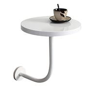 Baodiale Petites Tables Basses murales de Style Moderne, Petite Table Ronde pour Bar à Cocktails, Finition Fer Blanc pour Salle à Manger, café, Bistro, Bar de Loisirs, Fixation Murale, côté canapé