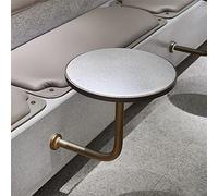 Baodiale Petites Tables Basses murales, Table d'appoint Ronde créative de Style Nordique, Petite Table décorative en Pierre de Quartz pour Salon, Bar, Livres et Loisirs