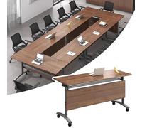 Baodiale Table de conférence Pliante de qualité Commerciale - Ensemble de 4 Tables de conférence Pliantes - Conception modulaire avec Cadre en Acier renforcé pour Les Grandes salles de réunion et