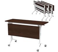 Baodiale Table de conférence Pliante, Ensemble de Tables de conférence Peu encombrantes avec Bureaux à roulettes, polyvalentes pour Bureaux et centres de Formation