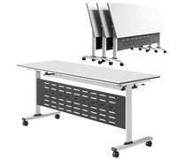 Baodiale Table de conférence Pliante, Ensemble de Tables de conférence Pliantes modulaires, Tables de réunion de Bureau réglables avec roulettes, idéales pour Les salles de Formation et la