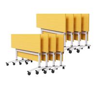 Baodiale Table de conférence Pliante, Ensemble de Tables de conférence Pliantes modulaires, Tables de réunion de Bureau réglables avec roulettes, idéales pour Les salles de Formation et