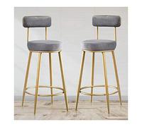 Baodiale Tabourets de Bar à Hauteur de comptoir avec Dossier, Lot de 2, Chaise de Petit-déjeuner de Cuisine, Tabouret de Bar, Repose-Pieds Haut en Velours, siège rembourré de 25,6 po,