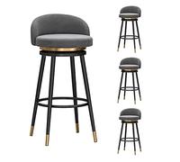 Baodiale Tabourets de Bar à Hauteur de comptoir, Lot de 4 tabourets pivotants à Hauteur de comptoir, siège en Velours, Cadre en métal, Tabouret de Cuisine, Hauteur d'assise 65 cm,