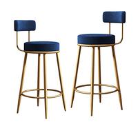 Baodiale Tabourets de Bar à Hauteur de comptoir Tabourets de Bar en Velours Ensemble de 2 chaises de Bar Hautes Tabourets de Bar en métal rembourrés avec Pieds en métal -, Tall Stoos-26 Pouces