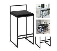 Baodiale Tabourets de Bar de Cuisine à Hauteur de comptoir 65 cm (25 po) Chaise de Salle à Manger de Cuisine contemporaine en métal avec siège en Velours et Pieds en métal Tabouret de Bar rembourré
