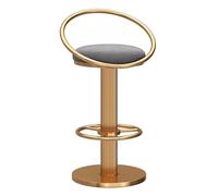 Baodiale Tabourets de Bar de Cuisine, chaises de Petit-déjeuner for la Cuisine, tabourets de Bar de comptoir avec Base en métal et Repose-Pieds, Assise rembourrée en Velours réglable(Gray,65-80cm)