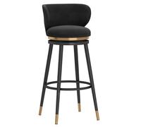 Baodiale Tabourets de Bar en Velours, Hauteur comptoir, Pieds en métal, chaises de Bar for îlot de Cuisine, Salle à Manger ou pub