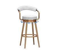 Baodiale Tabourets de Bar pivotants à 360°, Hauteur comptoir, avec Dossier et Repose-Pieds, en Velours, pour îlot de Cuisine, faciles à Assembler.