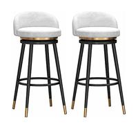 Baodiale Tabourets de Bar pivotants à 360° (Lot de 2) en Velours avec Repose-Pieds, Parfaits pour Un îlot de Cuisine ou Un Restaurant.