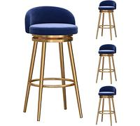 Baodiale Tabourets de Bar pivotants à Hauteur de comptoir, Lot de 4 tabourets de Bar pivotants pour Cuisine, pub, Bar, Chaise en Velours pour Cuisine, Salle à Manger et Salon