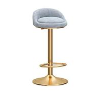 Baodiale Tabourets de Bar pivotants pour îlot de Cuisine, Hauteur réglable, revêtement en Velours, Repose-Pieds et piètement en métal doré