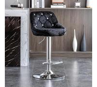 Baodiale Tabourets de Bar tabourets de Bar pivotants à Hauteur de comptoir avec Dossier, Chaise de Bar réglable en Velours, Tabouret d'îlot rembourré for Cuisine, comptoir