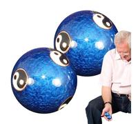 Baoding Balls - Boule de méditation de 4,7 cm, boules de santé robustes avec carillons, boule chinoise en fer émaillé Yin-Yang | Boules de médecine chinoise réglables pour soulager le Stress des mains