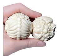 Baoding Balls - Lot de 2 balles de massage en bois fabriquées à la main pour troupes courageuses | Balles d'exercice de santé chinoise de 1,77 pouce pour la force de préhension, le soulagement du