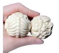 Baoding Lot de 2 balles d'exercice de santé avec construction en métal, stimulateur de points pour soulager le stress, outil de méditation chinois pour adultes âgés 4,5 x 4,5 x 4,5 cm