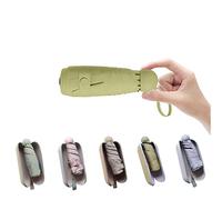 BAODINI Mini parapluie de voyage pour sac à main avec étui - Petit parapluie compact contre les UV - Protection solaire - Léger - Petit parapluie de poche pour femmes, filles, enfants