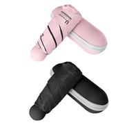 BAODINI Mini parapluie de voyage pour sac à main avec étui Petit parapluie compact de poche léger avec protection contre les UV pour les femmes, les enfants et les hommes