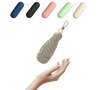 BAODINI Mini parapluie de voyage pour sac à main, protection contre les UV, parapluie de poche compact et léger avec étui, pour femmes et filles