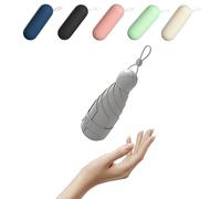BAODINI Mini parapluie de voyage pour sac à main, protection contre les UV, parapluie de poche compact et léger avec étui, pour femmes et filles