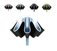 BAODINI Parapluie de protection UV inversé pour la pluie et le soleil Taille moyenne 116,8 cm Arc Canopy UPF 50+ Parapluie compact à ouverture automatique pour voyage