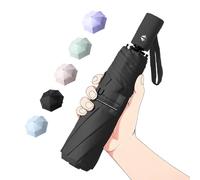 BAODINI Petit parapluie de voyage compact avec protection UV pour la pluie et le soleil UPF 50+ coupe-vent portable de 106,7 cm pour homme et femme, Small-42 inch Arc Canopy, Compacte