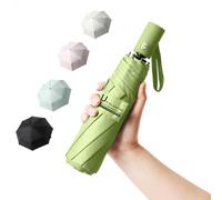 BAODINI Petit parapluie de voyage compact avec protection UV pour la pluie et le soleil UPF 50+ coupe-vent portable de 106,7 cm pour homme et femme, Small-42 inch Arc Canopy