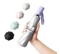 BAODINI Petit parapluie de voyage compact avec protection UV pour la pluie et le soleil UPF 50+ coupe-vent portable de 106,7 cm pour homme et femme, Small-42 inch Arc Canopy, Compacte