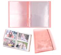 BAOFALI Album de rangement pour photos avec 20 pages et 80 pochettes / 1 ensemble - Grand album de stickers transparents; Organisateur de livre de rangement pour cartes postales, stickers, photos