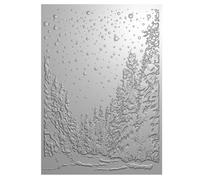 BAOFALI Classeur de gaufrage 3D pour la fabrication de cartes, sapins dans la neige - Texture plastique transparente qui s'estompe - Pour scrapbooking et autres loisirs créatifs, albums, timbres,