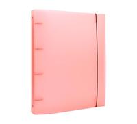 BAOFALI Couverture de classeur A4 à 4 anneaux en PVC souple transparent pour carnet rechargeable avec surface mate pour le stockage des tampons et des matrices (couleur orange)