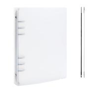 BAOFALI Couverture de classeur A5 à 6 anneaux en PVC souple transparent pour carnet rechargeable avec surface mate pour le stockage des tampons et des matrices (transparent)