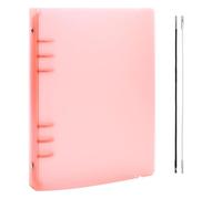 BAOFALI Couverture de classeur A5 à 6 anneaux en PVC souple transparent pour carnet rechargeable avec surface mate pour le stockage des tampons et des matrices (couleur orange)