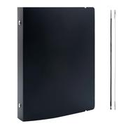 BAOFALI Couverture de classeur A5 à 6 anneaux en PVC souple transparent pour carnet rechargeable avec surface mate pour le stockage des tampons et des matrices (noir)