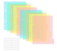 BAOFALI Lot de 10 intercalaire de format A5 pour classeur à 6 anneaux, avec bord renforcé et 10 onglets