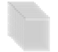 BAOFALI Lot de 10 pochettes plastique A4 pour classeur, dossiers PVC étanches à 4 trous, pochettes feuilles volantes pour budgétisation, inserts de planificateur, photos, documents, rangement de
