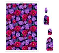 BAOFALI Lot de 12 feuilles de papier de transfert à thème floral pour argile polymère, 15 x 9 cm, papier de transfert pour la fabrication de bijoux et de boucles d'oreilles