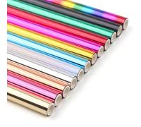 BAOFALI Lot de 12 feuilles de transfert pour scrapbooking - 12 couleurs - Activé par la chaleur - Pour scrapbooking - Avec stylos et adhésifs à chaud