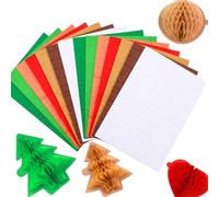 BAOFALI Lot de 14 blocs de papier nid d'abeille pour loisirs créatifs 3D et cartes pop-up ; 30 couches de 2 cm de colle en nid d'abeille couleurs assorties Idéal pour les travaux manuels, la