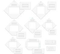 BAOFALI Lot de 17 guides d'enveloppes tout-en-un pour la fabrication de cartes et les travaux manuels en papier, projets artistiques, enveloppes, scrapbooking, cartes postales, cartes de Noël